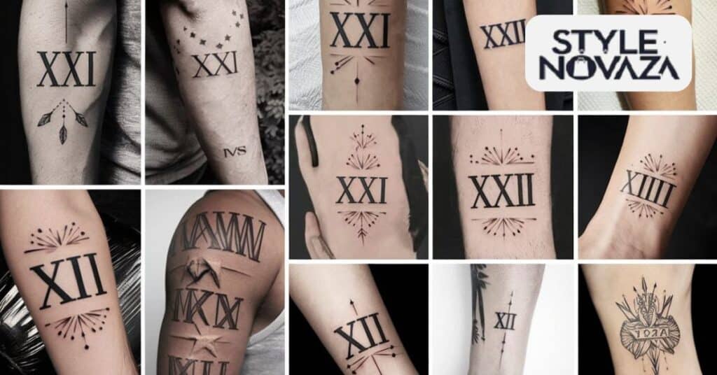 Roman numeral tattoos