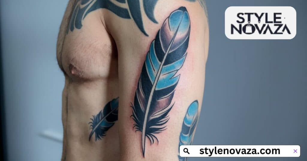 feather tattoos for men