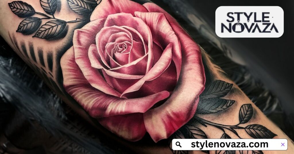 Negative Space Rose Tattoos